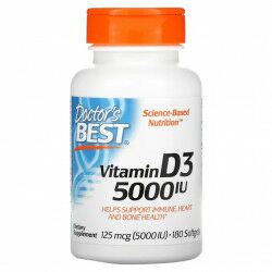 Doctors Best Vitamin D 3 5000 IU - 180 Softgels Kapseln